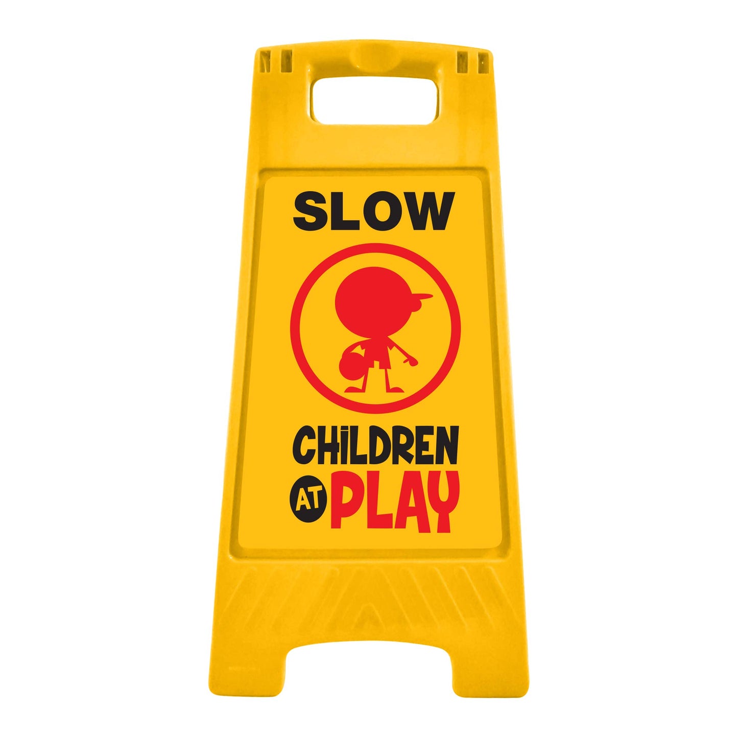 "Slow Children at Play" Floor Sign, Yellow