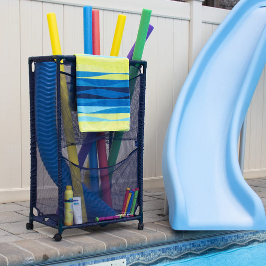 Pool Organizer 428546, H-L, 28" L x 16" W x 41" H